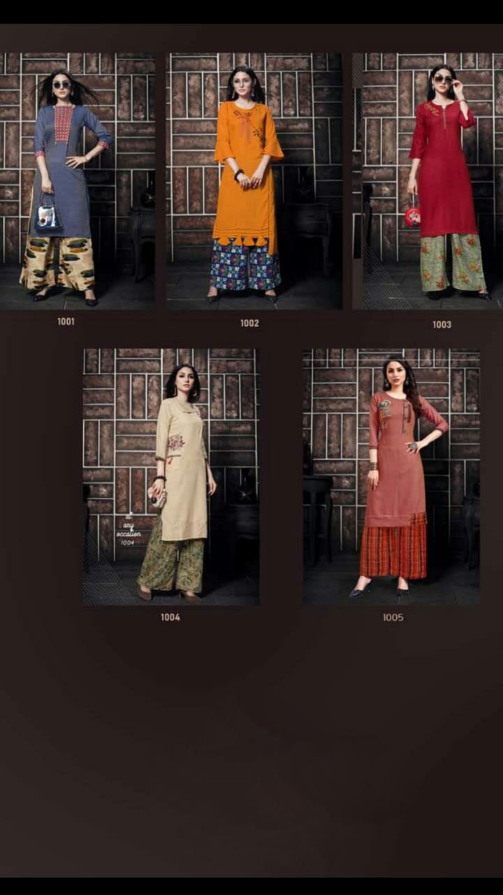 Nitya Vol-7 Rayon Palazzo Designer Kurti Catalog Nitya Vol-7 Rayon Palazzo Designer Kurti Catalog